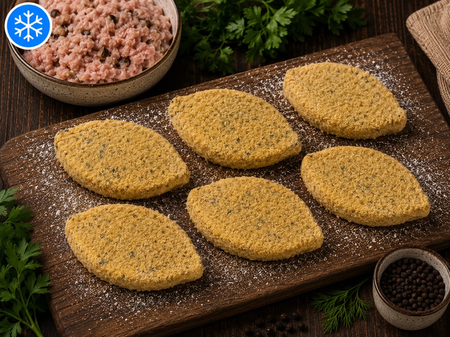 Котлеты курица с обжаренными грибами